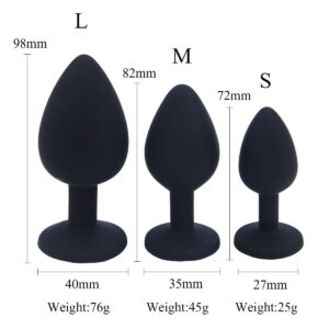 Silicone Jeweled Butt Plug - Image 7