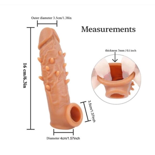 Spiked TPE Girth Booster Sleeve