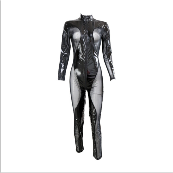 Naughty Shiny Full Body Sock – Black and Seductive