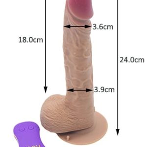 9.2 inch Silicone Vibrator Multi-Functional Rotation Dildo (Remote Controlled) - Image 4