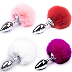 Fluffy Rabbit Tail Butt Plug