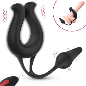 Todas Vibrator Cock Ring Butt Plug