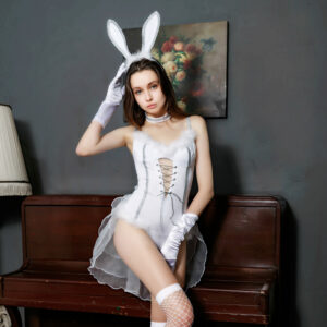 Fluffy Bunny Lingerie Outfit - Image 3