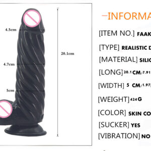 7.87inch Double layer Female Silicone Dildo - Image 4