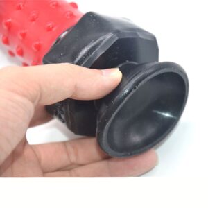 Bobbles & All 8.58 Inch Red Silicone Dildo - Image 3