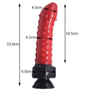 Bobbles & All 8.58 Inch Red Silicone Dildo - Image 9