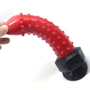 Bobbles & All 8.58 Inch Red Silicone Dildo - Image 11