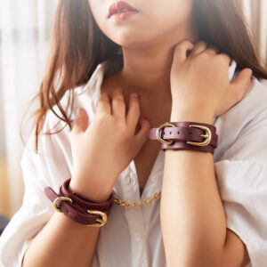 Blindfold, Collar, Handcuff, Ankle Cuff Set. - Image 2