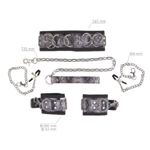 Handcuffs/Nipple clamp bondage kits Queen's suit for lover