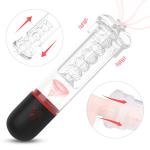 Electric air suction and vibration max man pro extender male penis enlarge penis vacuum pump enlargement - Image 10