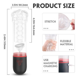 Electric air suction and vibration max man pro extender male penis enlarge penis vacuum pump enlargement - Image 8