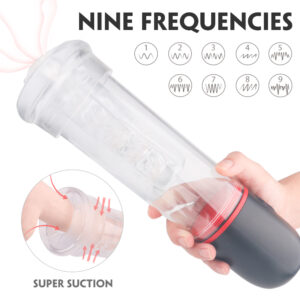 Electric air suction and vibration max man pro extender male penis enlarge penis vacuum pump enlargement - Image 7