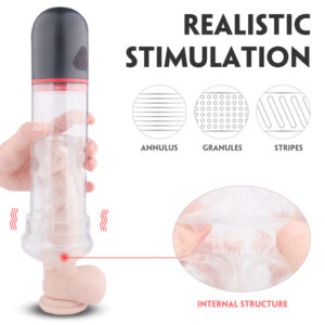 Electric air suction and vibration max man pro extender male penis enlarge penis vacuum pump enlargement - Image 2