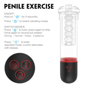 Electric air suction and vibration max man pro extender male penis enlarge penis vacuum pump enlargement - Image 3