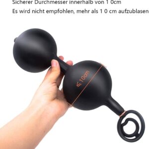Double steel ball inflatable anal plug - Image 4