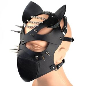 Halloween PU Leather Dog Mask Cosplay - Image 2