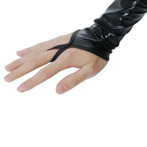 Black Finger less Sleeve Style Glove - Image 8