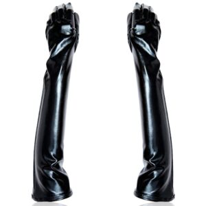 Black Spandex Style Long Gloves - Image 1