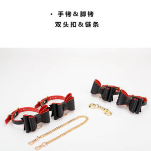 Black and Red Bows 7 Piece BDSM Set - Image 9