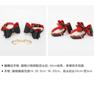 Black and Red Bows 7 Piece BDSM Set - Image 8