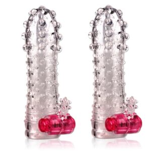 Vibration Penis Sleeve TPE Transparent 13x4cm - Image 1