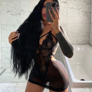 Lacy Black Lingerie Set With Thong - Image 3