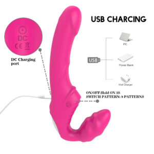 Strapless Strap On, Dual Ended Vibrator - Image 15