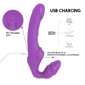 Strapless Strap On, Dual Ended Vibrator - Image 5