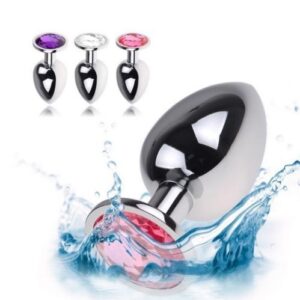 Metal Jeweled Anal Plug Set - Image 3