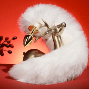 Luxury White Fox Tail Butt Plug - Image 2