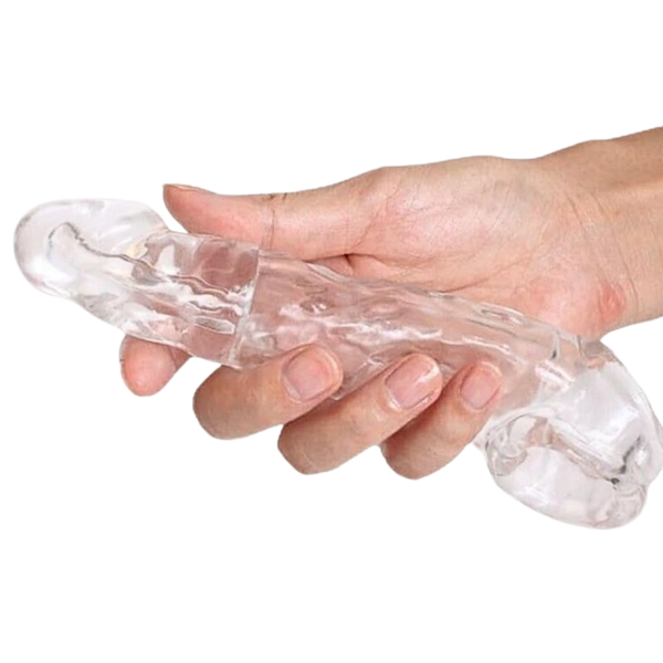 SonicGrip Transparent Vibrating Penis Sleeve