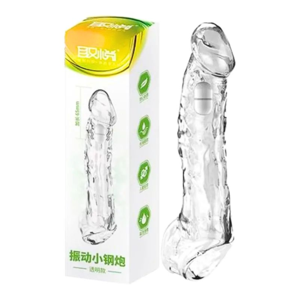 SonicGrip Transparent Vibrating Penis Sleeve